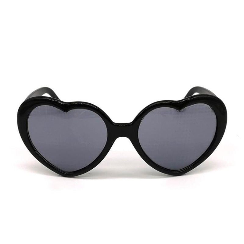 2021 Love Heart Shaped Effect Glasses Watch The Lights Change Love Image Heart Diffraction Glasses At Night Sunglasses For Women