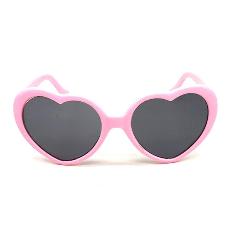 2021 Love Heart Shaped Effect Glasses Watch The Lights Change Love Image Heart Diffraction Glasses At Night Sunglasses For Women